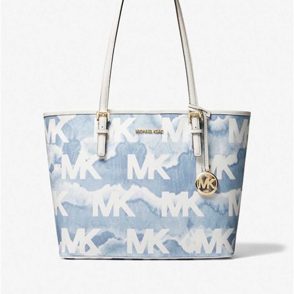 NWT MICHAEL KORS JET SET TRAVEL GRAPHIC TOTE BAG